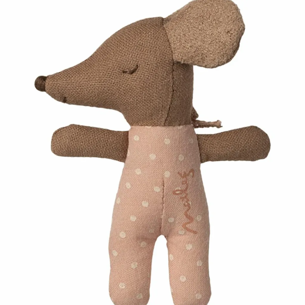 Online Bébé souris mi-endormie mi-éveillée dans une boîte d'allumettes Rose Figurines De Jeu