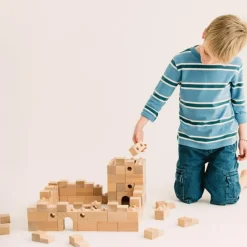 Discount Blocs de construction en bois FSC Brick A Block Builder (59 pièces) Jeu De Construction