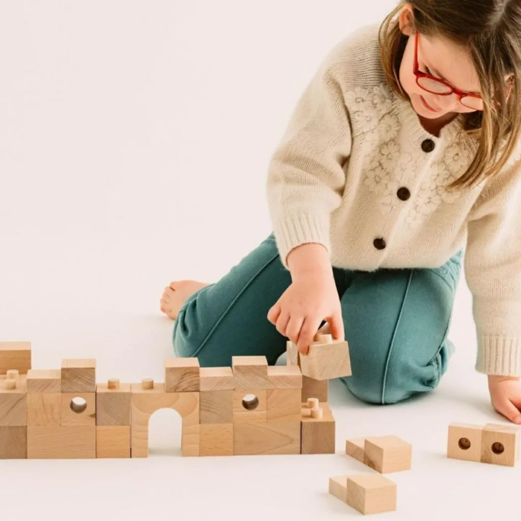 Discount Blocs de construction en bois FSC Brick A Block Starter (24 pièces) Jeu De Construction