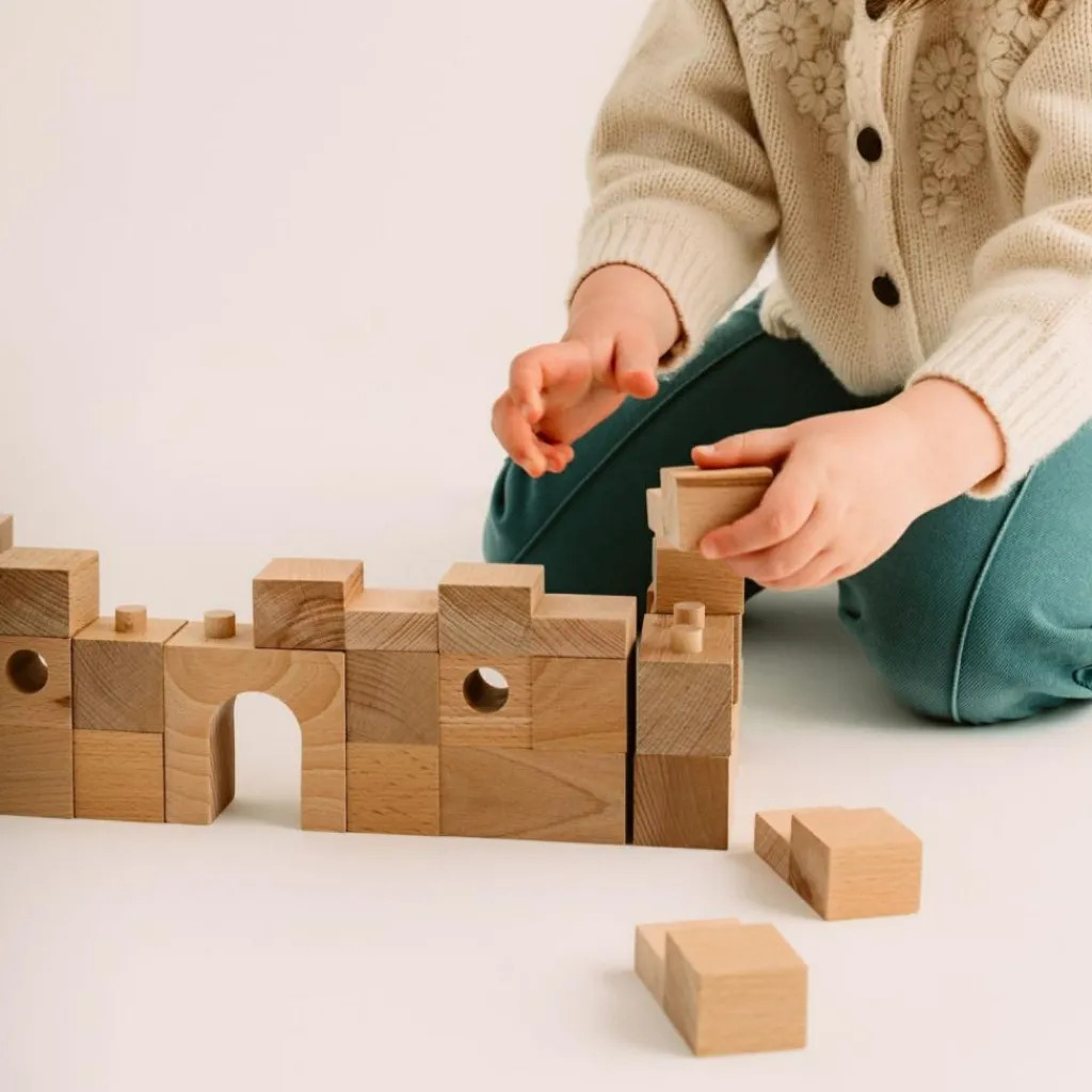 Discount Blocs de construction en bois FSC Brick A Block Starter (24 pièces) Jeu De Construction