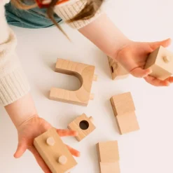 Discount Blocs de construction en bois FSC Brick A Block Starter (24 pièces) Jeu De Construction