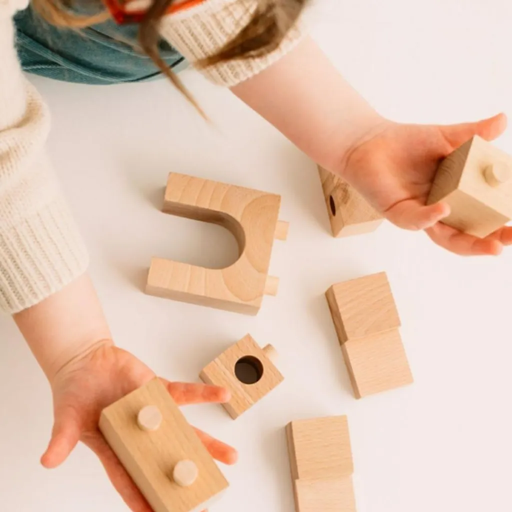 Discount Blocs de construction en bois FSC Brick A Block Starter (24 pièces) Jeu De Construction