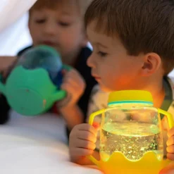 Bocal sensoriel jaune Bouteille Sensorielle