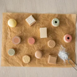 New Boite de cookies en bois Dînette Et Aliments Factices