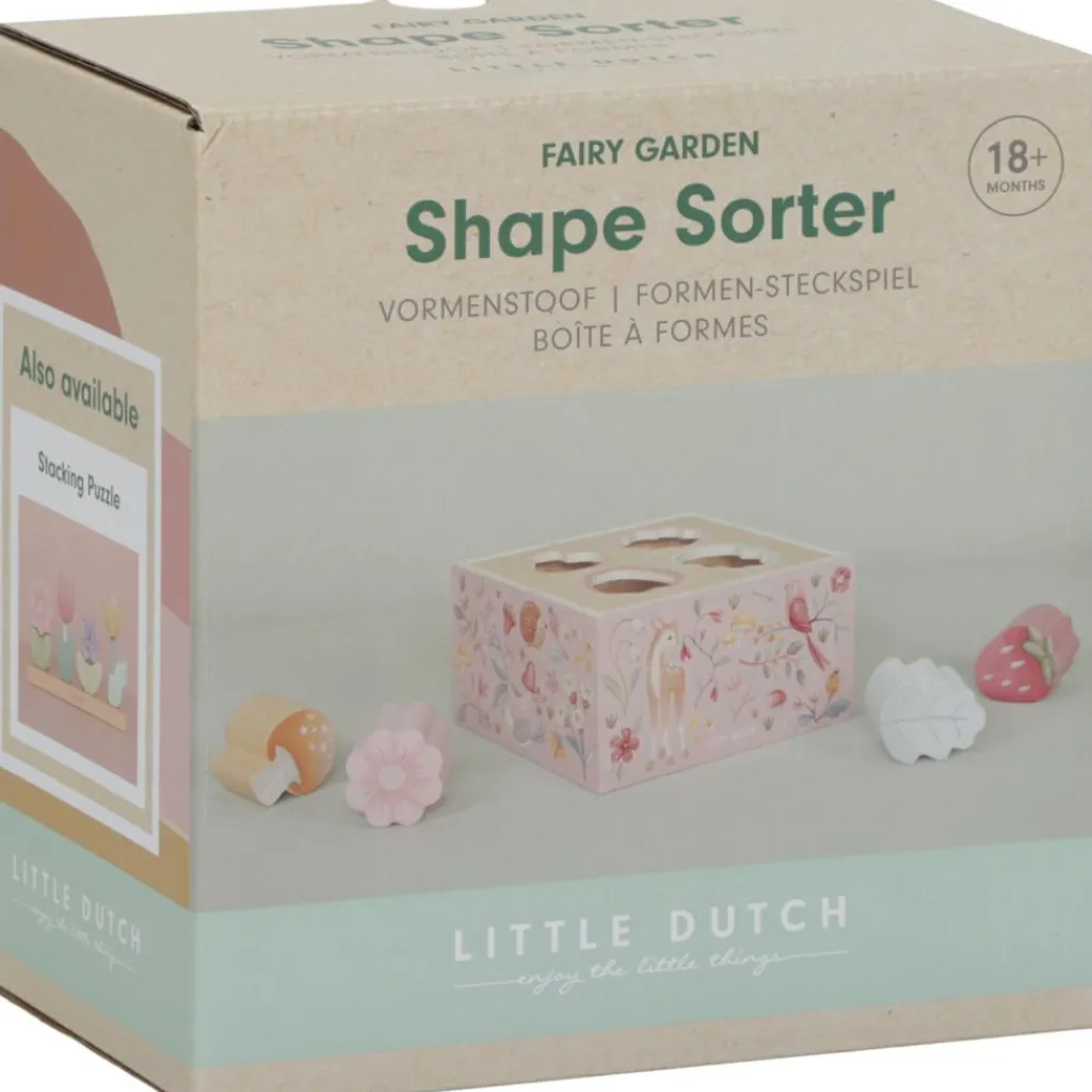 New Boîte à formes en bois FSC Fairy Garden Jouet À Encastrer