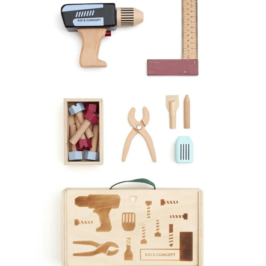 New Boîte à outils en bois Kid's Hub Etabli Et Outils