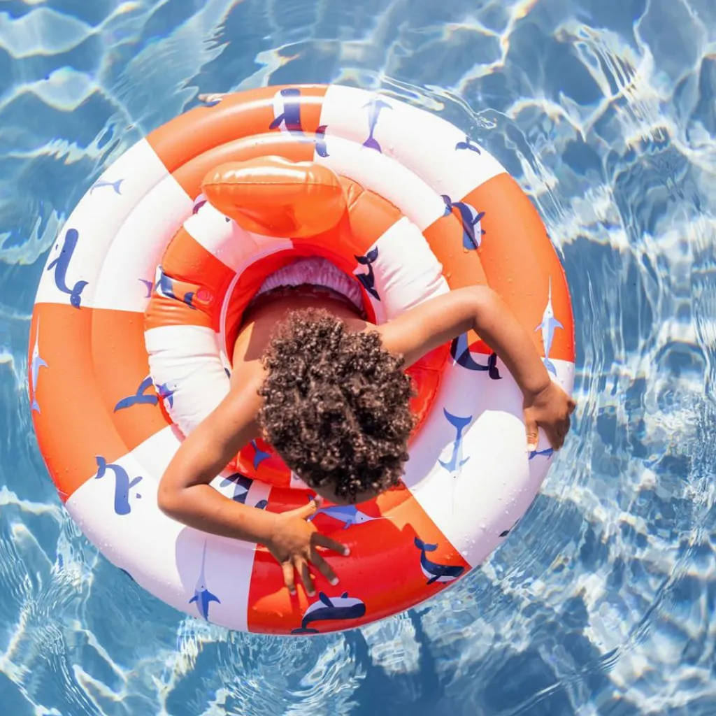 New Bouée bébé Baleine rouge-blanc Bouée