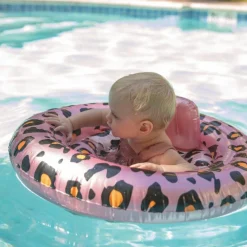 Best Bouée bébé Léopard rose et doré Bouée