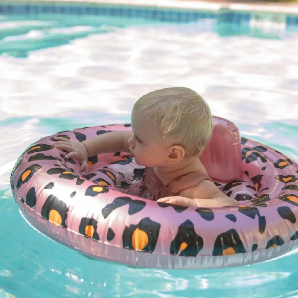 Best Bouée bébé Léopard rose et doré Bouée