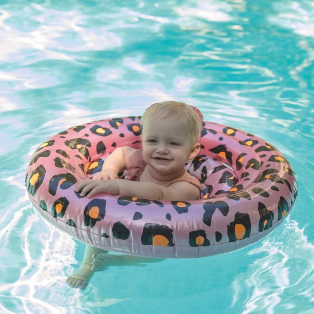 Best Bouée bébé Léopard rose et doré Bouée