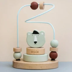 Clearance Boulier en bois avec tour à empiler ours Mr. Polar Bear Boulier