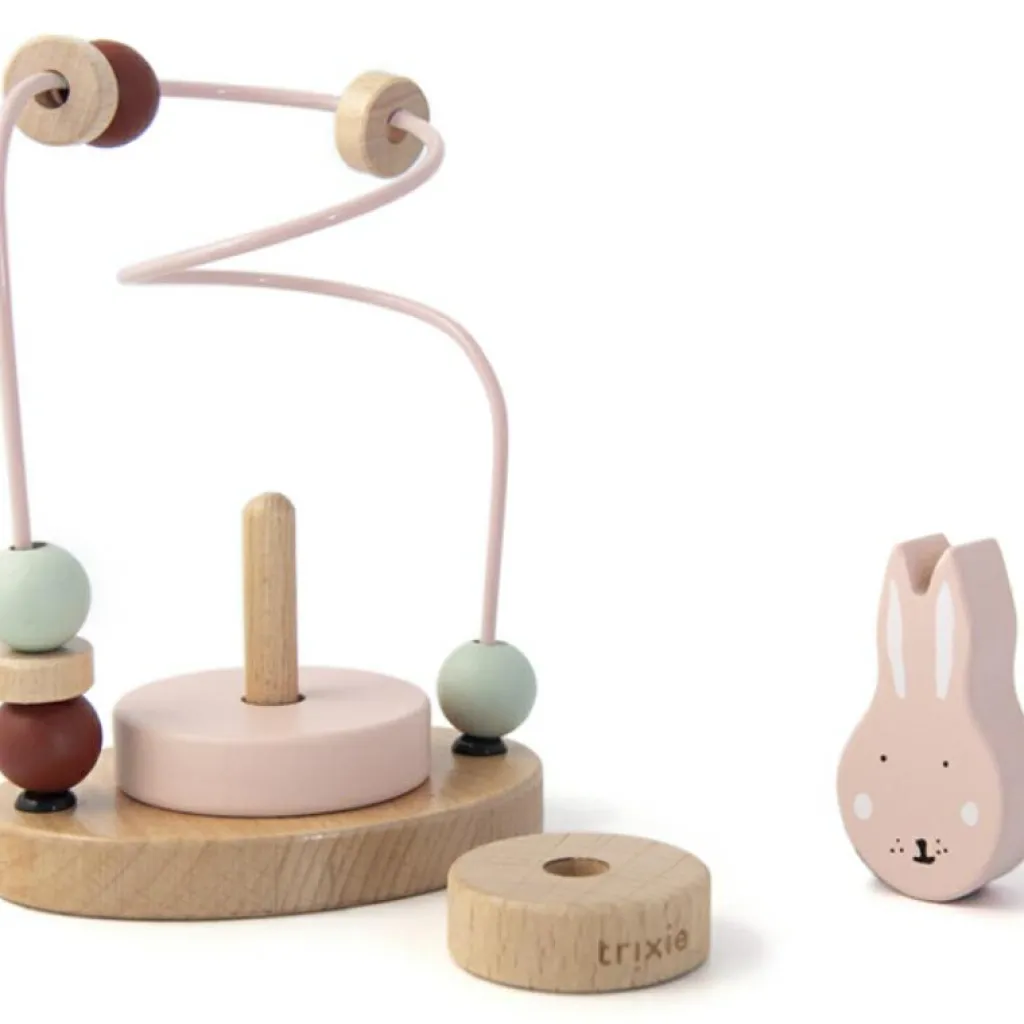 New Boulier en bois avec tour à empiler lapin Mrs. Rabbit Boulier
