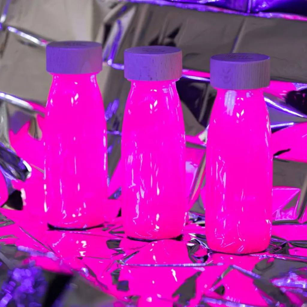 Best Bouteille sensorielle à paillettes Float Rose fluorescente Bouteille Sensorielle