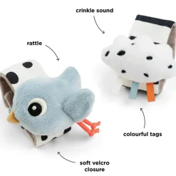 Clearance Bracelet hochet lot de 2 Happy clouds Bleu Hochet