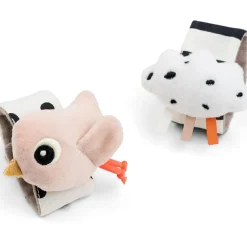 Discount Bracelet hochet lot de 2 Happy clouds Rose Hochet