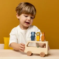 Outlet Bus en bois Animaux Jouet À Tirer / Pousser