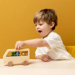 Outlet Bus en bois Animaux Jouet À Tirer / Pousser