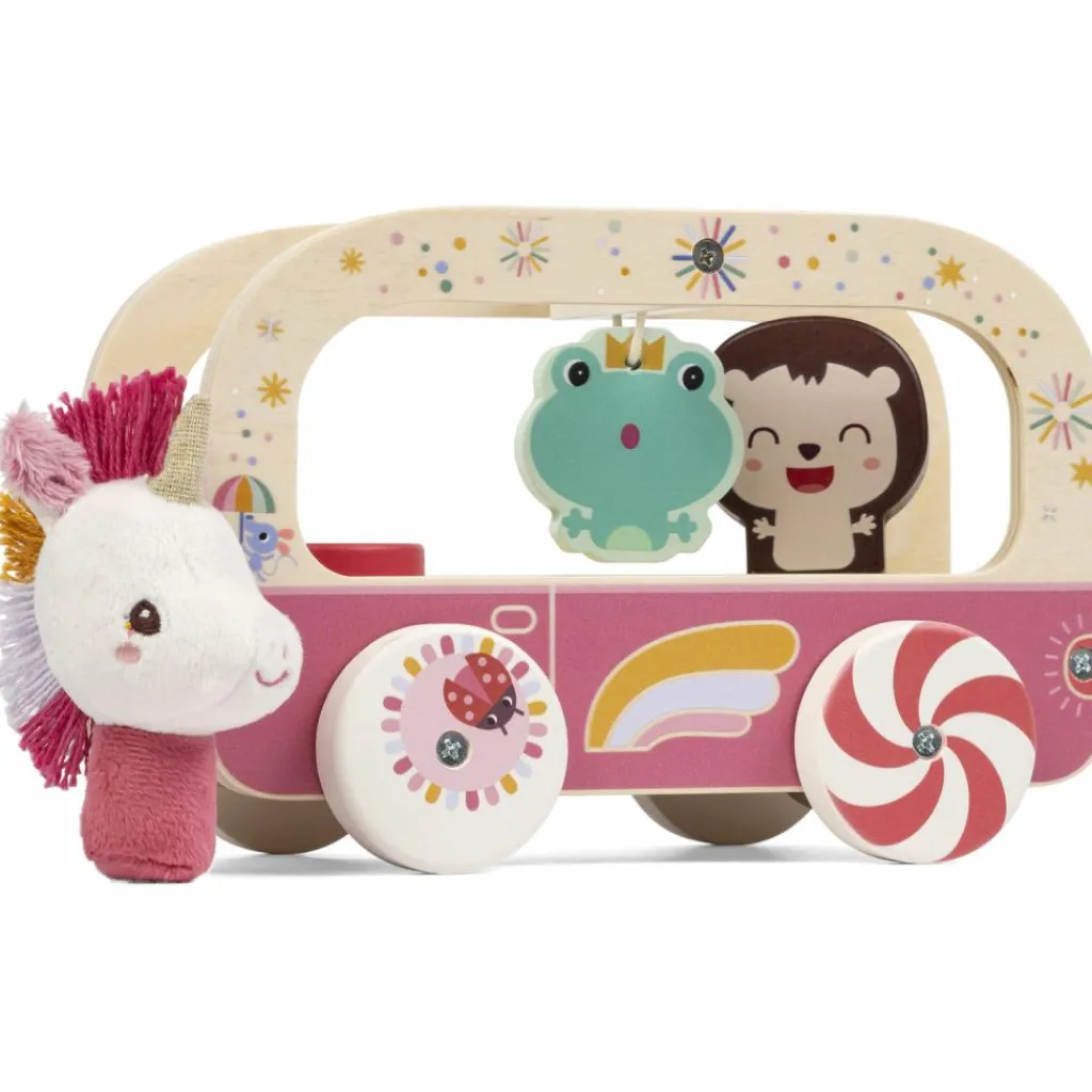 Discount Bus magique en bois Lena Jouet À Tirer / Pousser