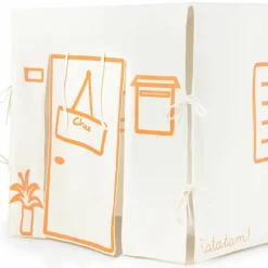 Sale Cabane de table Maison Orange et Beige (90 x 200 cm) Cabane Intérieur