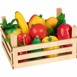 New Cagette avec fruits et légumes (10 pièces) Dînette Et Aliments Factices