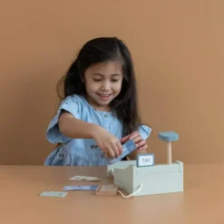 New Caisse enregistreuse en bois Adventure mint Marchand