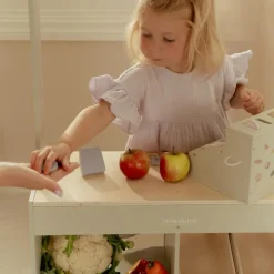 New Caisse enregistreuse en bois FSC Dînette Et Aliments Factices