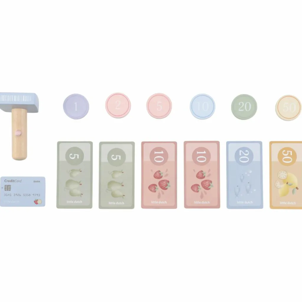 New Caisse enregistreuse en bois FSC Dînette Et Aliments Factices