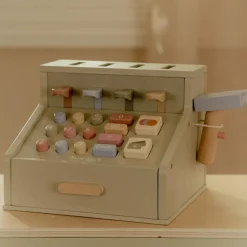 New Caisse enregistreuse en bois FSC Dînette Et Aliments Factices