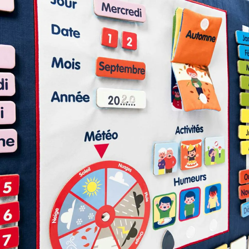 Best Calendrier en tissu Apprentissage Du Temps Et Quotidien