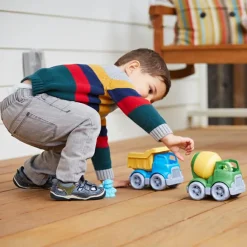 New Camion de construction tombereau bleu et jaune Petites Voitures, Véhicules Et Circuits