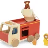 Discount Camion de pompier en bois All animals - Reconditionné Petites Voitures, Véhicules Et Circuits