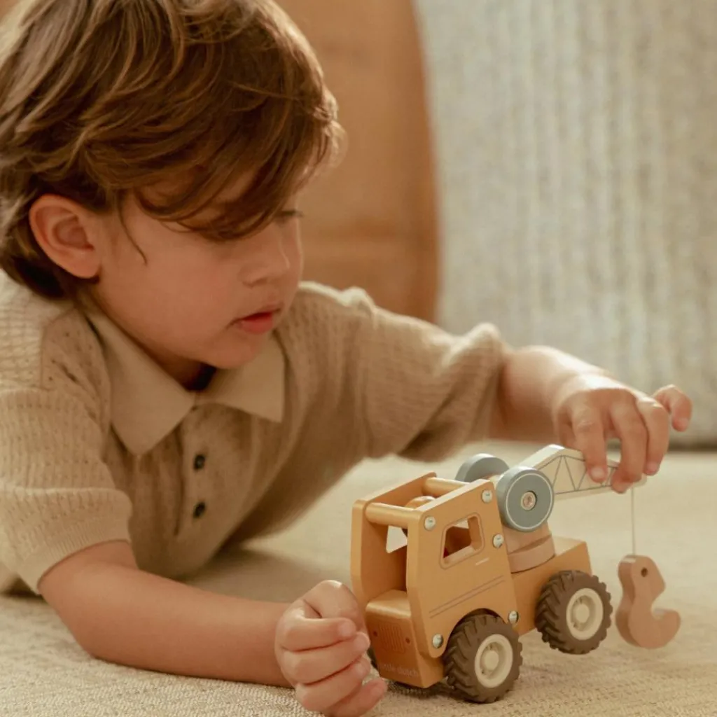 Clearance Camion grue en bois Petites Voitures, Véhicules Et Circuits