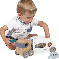 Camion porte-autos et ses 3 véhicules Bolid en bois Petites Voitures, Véhicules Et Circuits