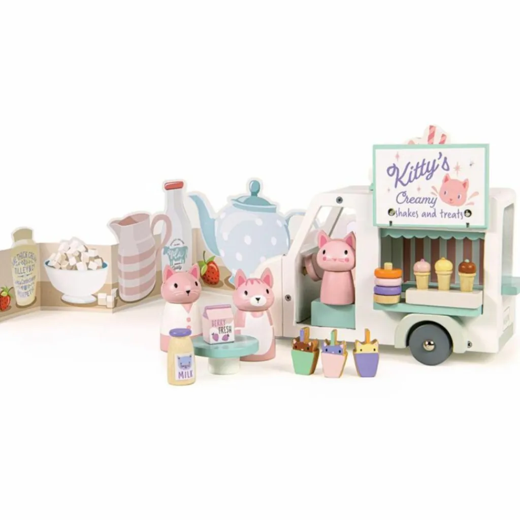 New Camionnette à Milkshake Kitty Maison De Poupée Et Univers De Jeu