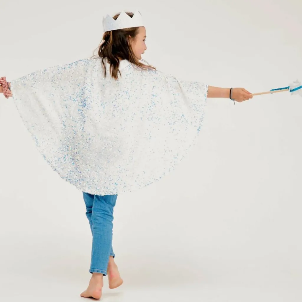 Best Cape Snowhite Blanc Holographique (4-12 ans) Enfant Déguisement Enfant