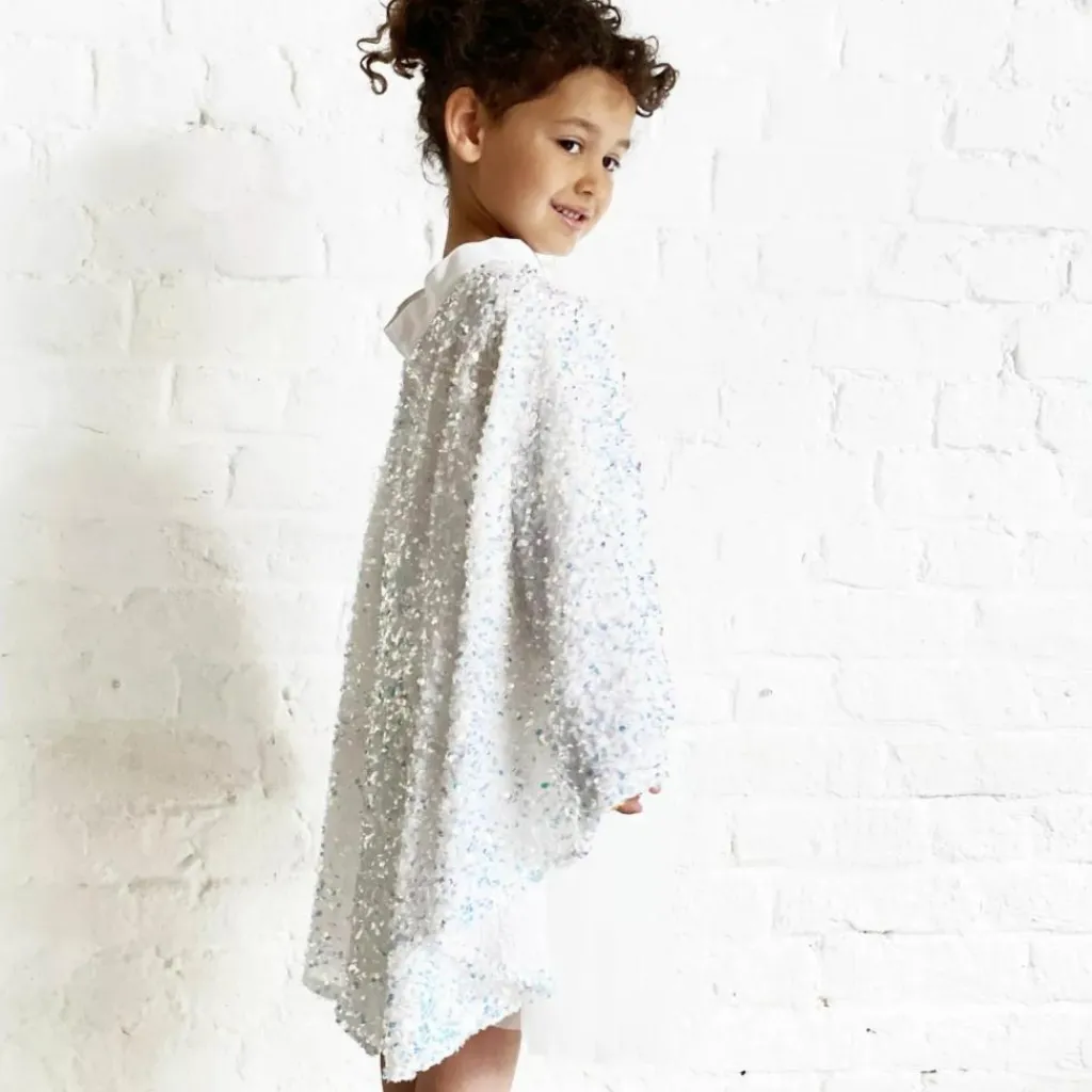 Best Cape Snowhite Blanc Holographique (4-12 ans) Enfant Déguisement Enfant