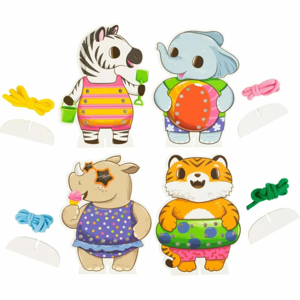 Online Cartes à lacer fête de la plage Jeu De Motricité Fine