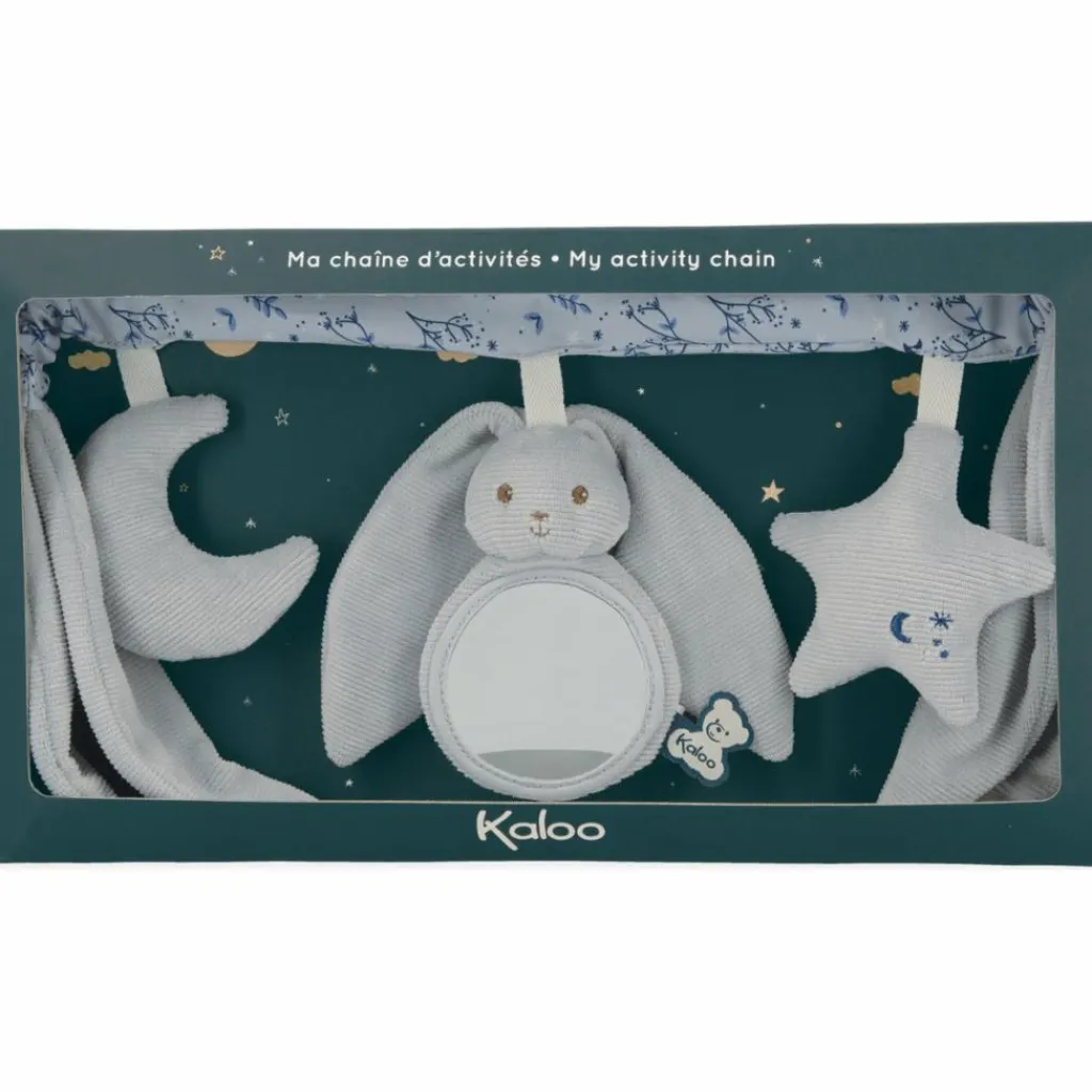 New Chaîne d'activités Lapinoo Bleu Jouet D'Activités À Suspendre