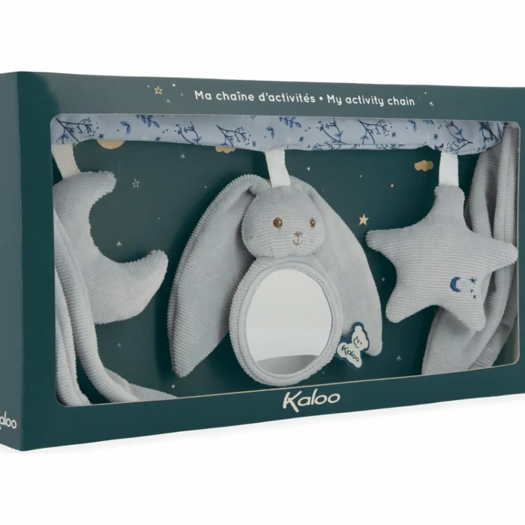 New Chaîne d'activités Lapinoo Bleu Jouet D'Activités À Suspendre