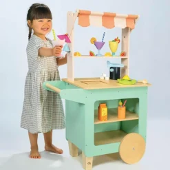 Outlet Chariot bar à jus et cocktails en bois Marchand