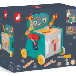 Online Chariot Brico'kids en bois robot (38 pièces) Etabli Et Outils