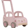 Discount Chariot de marche voiture en bois rose Chariot De Marche