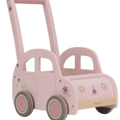 Discount Chariot de marche voiture en bois rose Chariot De Marche