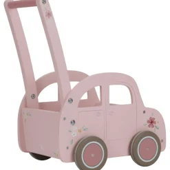 Discount Chariot de marche voiture en bois rose Chariot De Marche