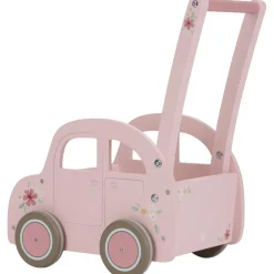 Discount Chariot de marche voiture en bois rose Chariot De Marche