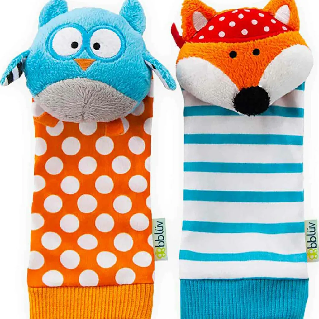 Outlet Chaussettes d'éveil Duö hibou et renard Hochet