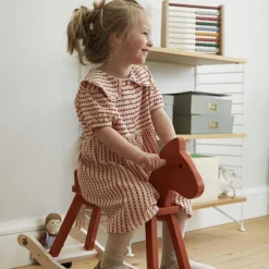 Cheval à bascule rouge orangé Carl Larsson Jouet À Bascule