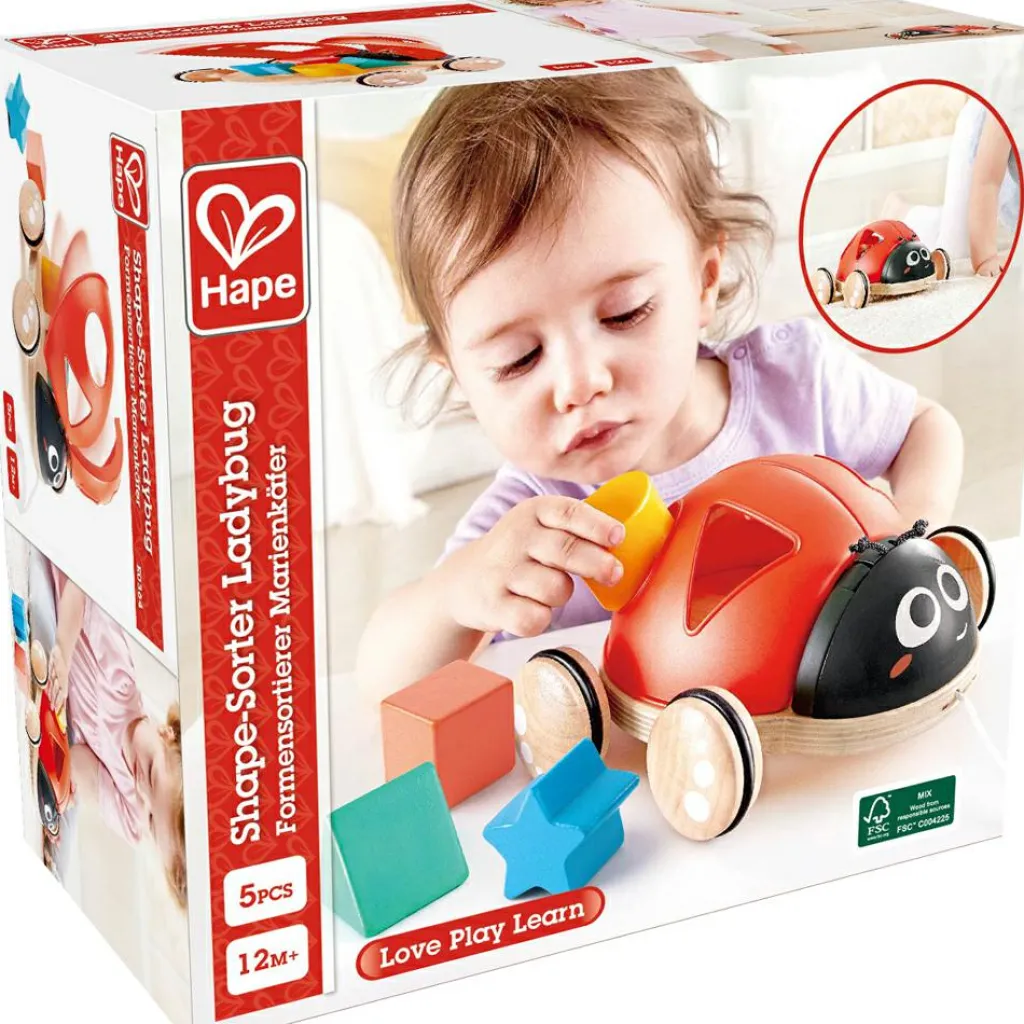 Discount Coccinelle à tirer trieuse de formes Jouet À Encastrer