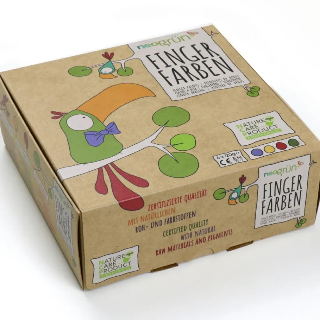 New Coffret Aki peinture aux doigts naturelle et vegan (assort. 4 pots) Dessin Et Peinture