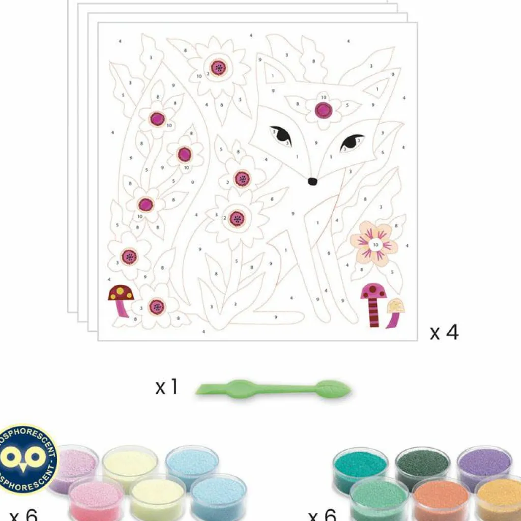 Coffret créatif Sables colorés phosphorescents Garden lights Activités Manuelles